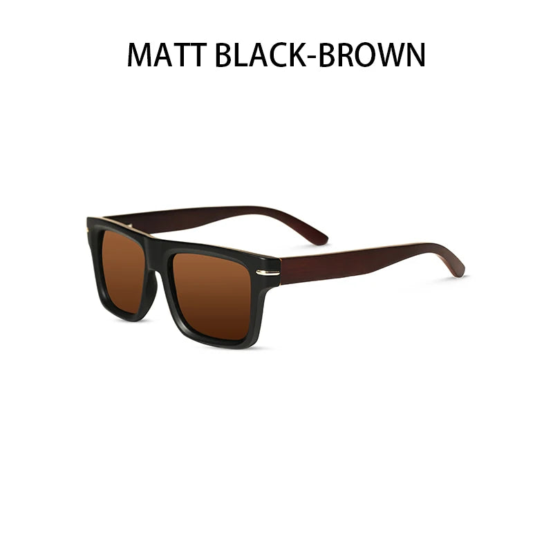 Wood sun glasses man natural wooden sunglasses women eyeglasses polarizing uv protection eyewear oi9909 - brown / oi