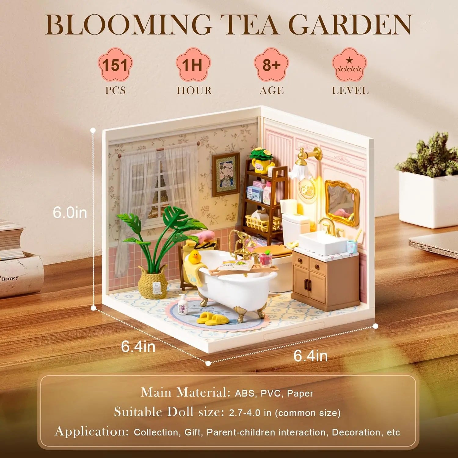 Robotime diy miniature dollhouse kit with accessories model supply store led to build decent birthday gift - pop bubble