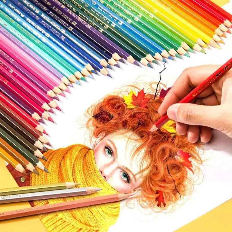 H&b 72/120/180 coloring pencils set with portable stoh&rage bag pro soft core artist supplies gift for drawing lovers