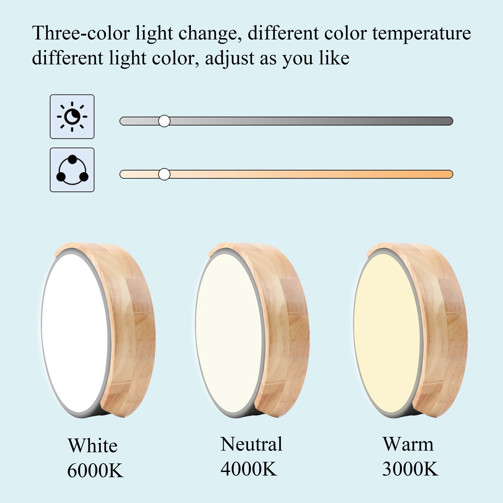 Led ceiling light 12w modern round macaron wooden lamp indoor bedroom living room lighting fixture surface mount