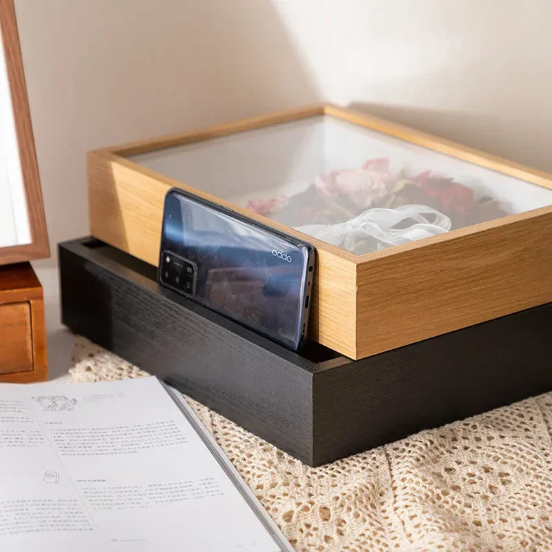 2pcs 3d photo frames wooden picture frame depth 5cm nordic shadow box dried flower specimens holder handmade diy gift