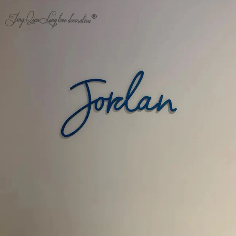 Custom boy’s nursery decor wooden name sign scribble font - wall art - personalised baby