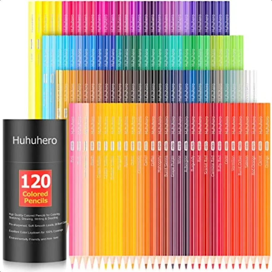 120 count colored pencils set for adult coloring books soft core vibrant blendable art drawing premium plies ad