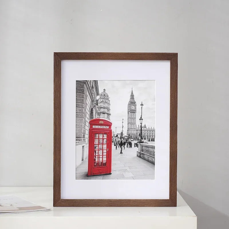 New vintage picture frames,old style solid wood photo frame for wall 6 7 8 10 inch frame,home decor,gifts,1pcs - e