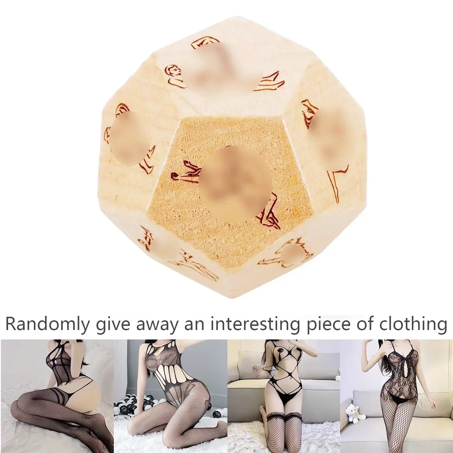 Fun building blocks couple activity night creative wooden tower game valentine’s day rolling stacking - 1pcs dice