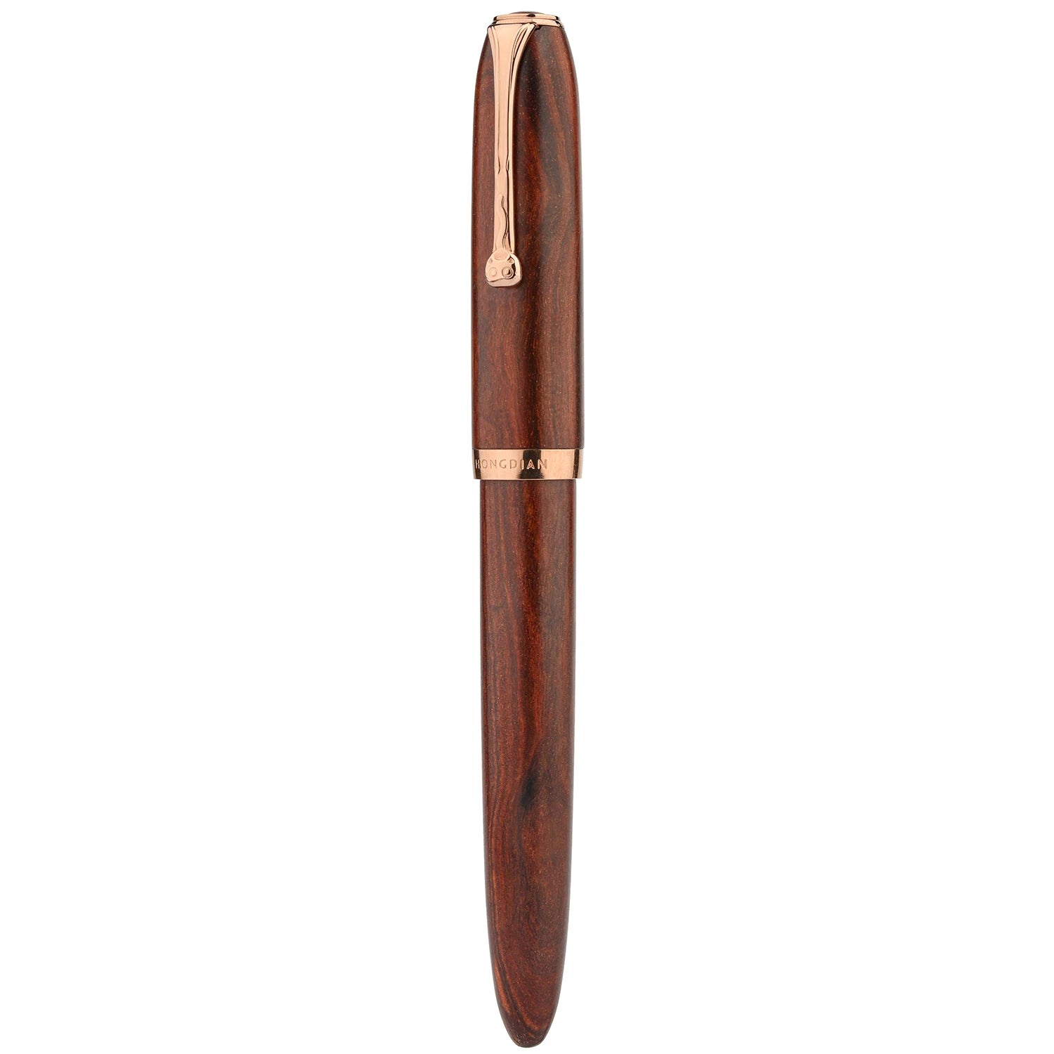 Hongdian a10 natural wooden fountain pen ef f nib brown black with converter office writing gift - 0.38mm
