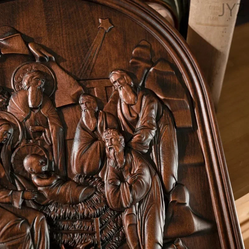 Religious manger birth gift nativity scene room wall decoration home statue - 35cm - (christian)