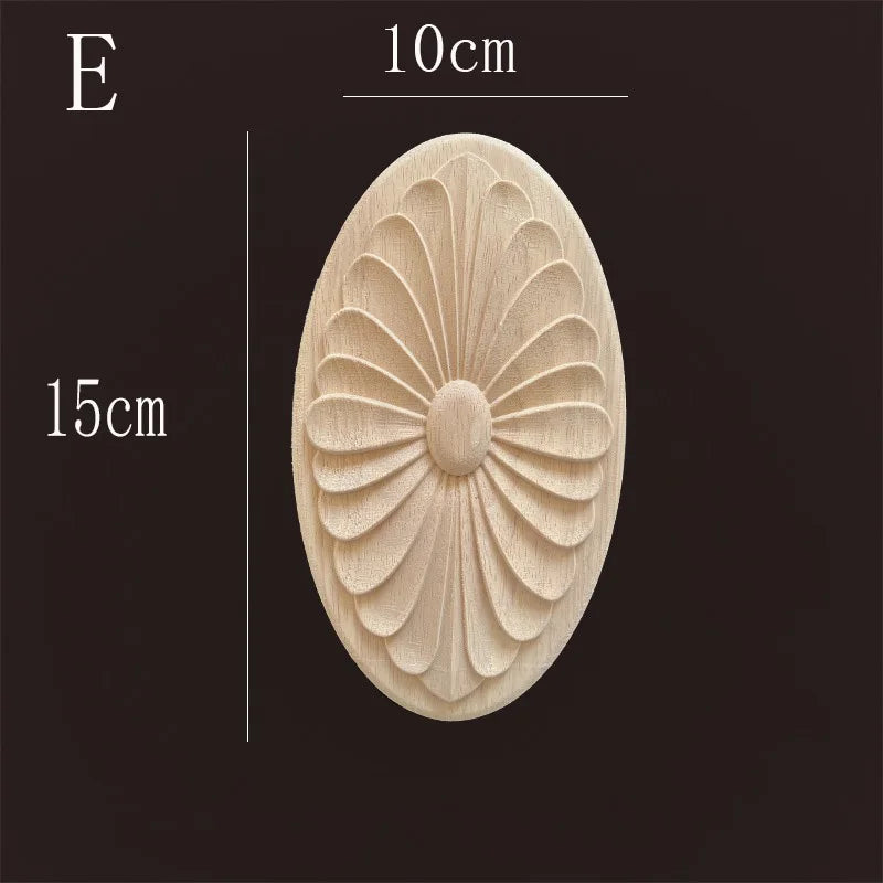 Vintage style rubber wood applique for living room cabinet easy-install onlays diy renovation upgrade furniture