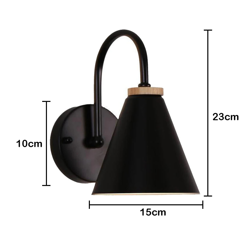 Nordic led wall lamp wood creative lighting fixture guest room balcony staircase sconce bedroom bedside decor light