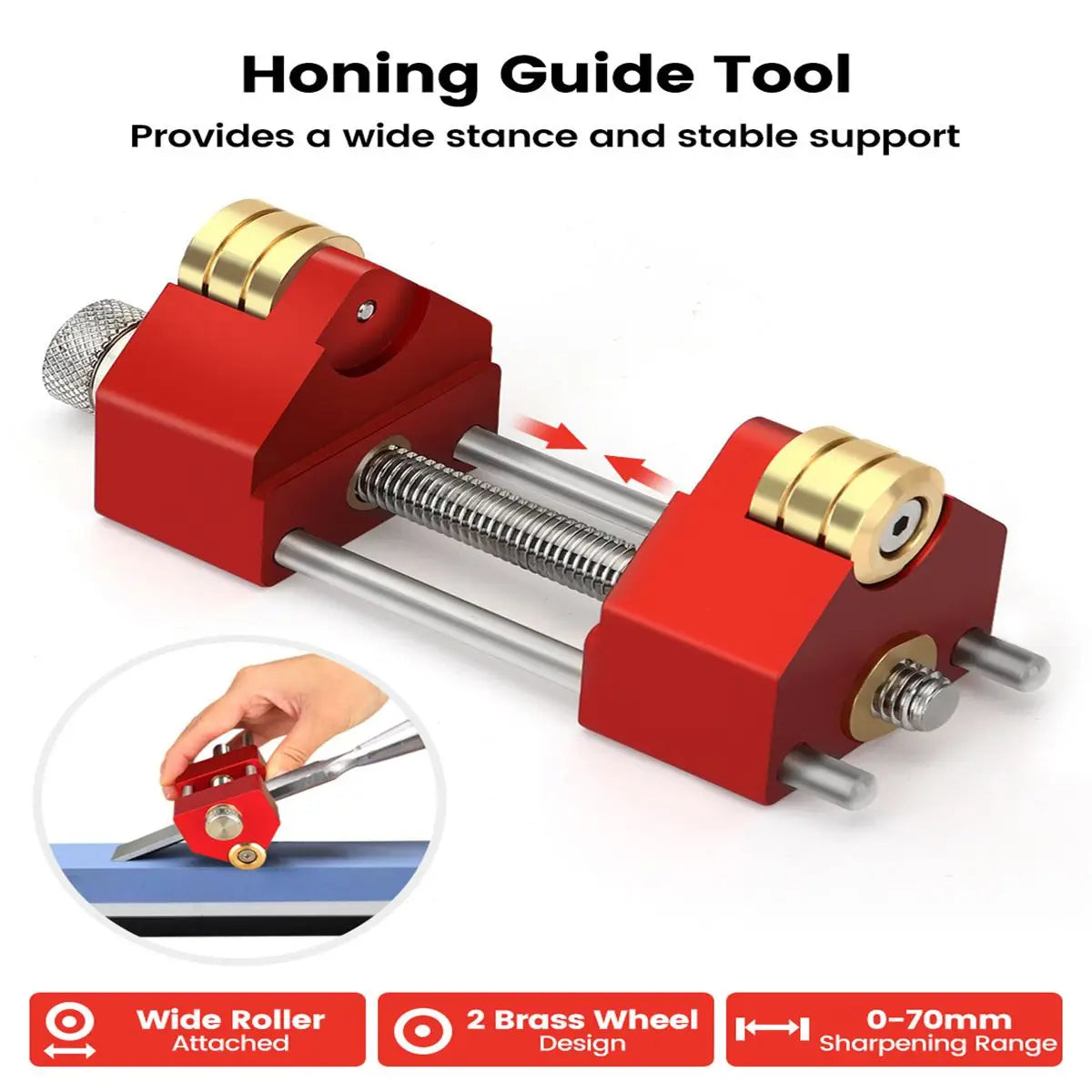 Mohoo gd1109 sharpening system two types honing guide holder angle fixture gauge for woodworking chisel