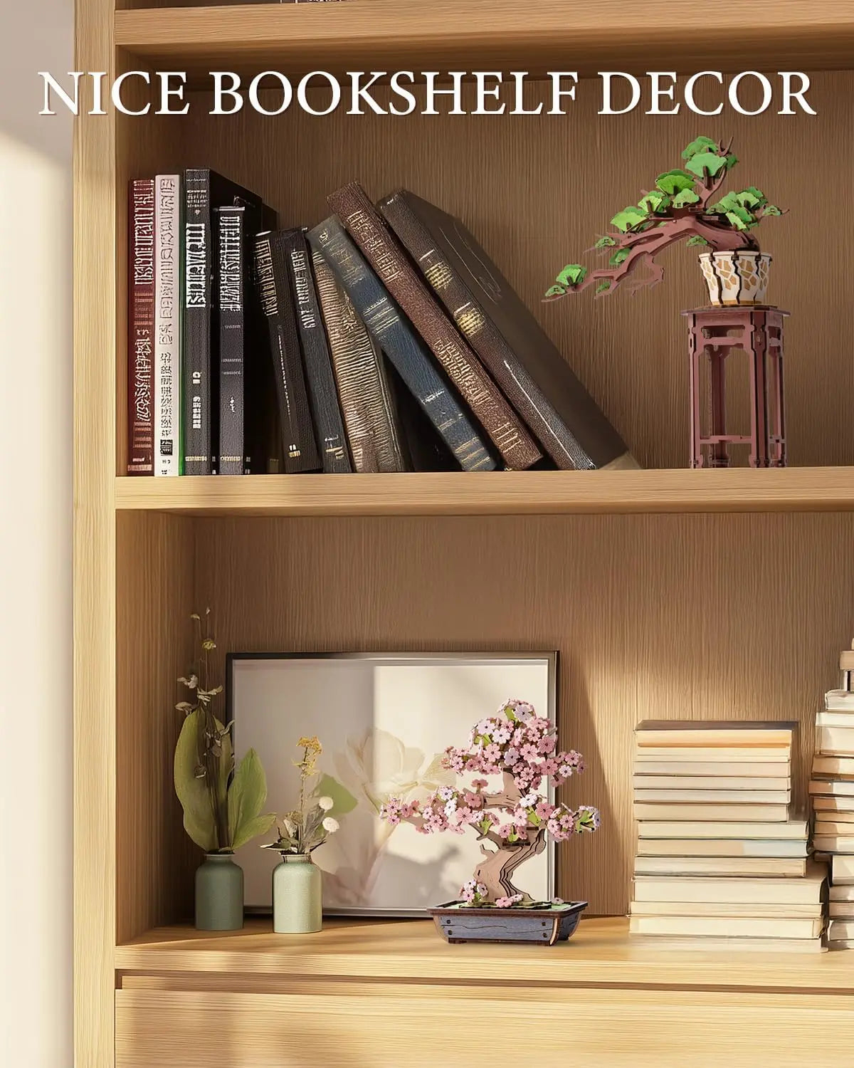 Robotime rolife diy wooden sakura bonsai 3d puzzle crafts flower gift for mom wife friends