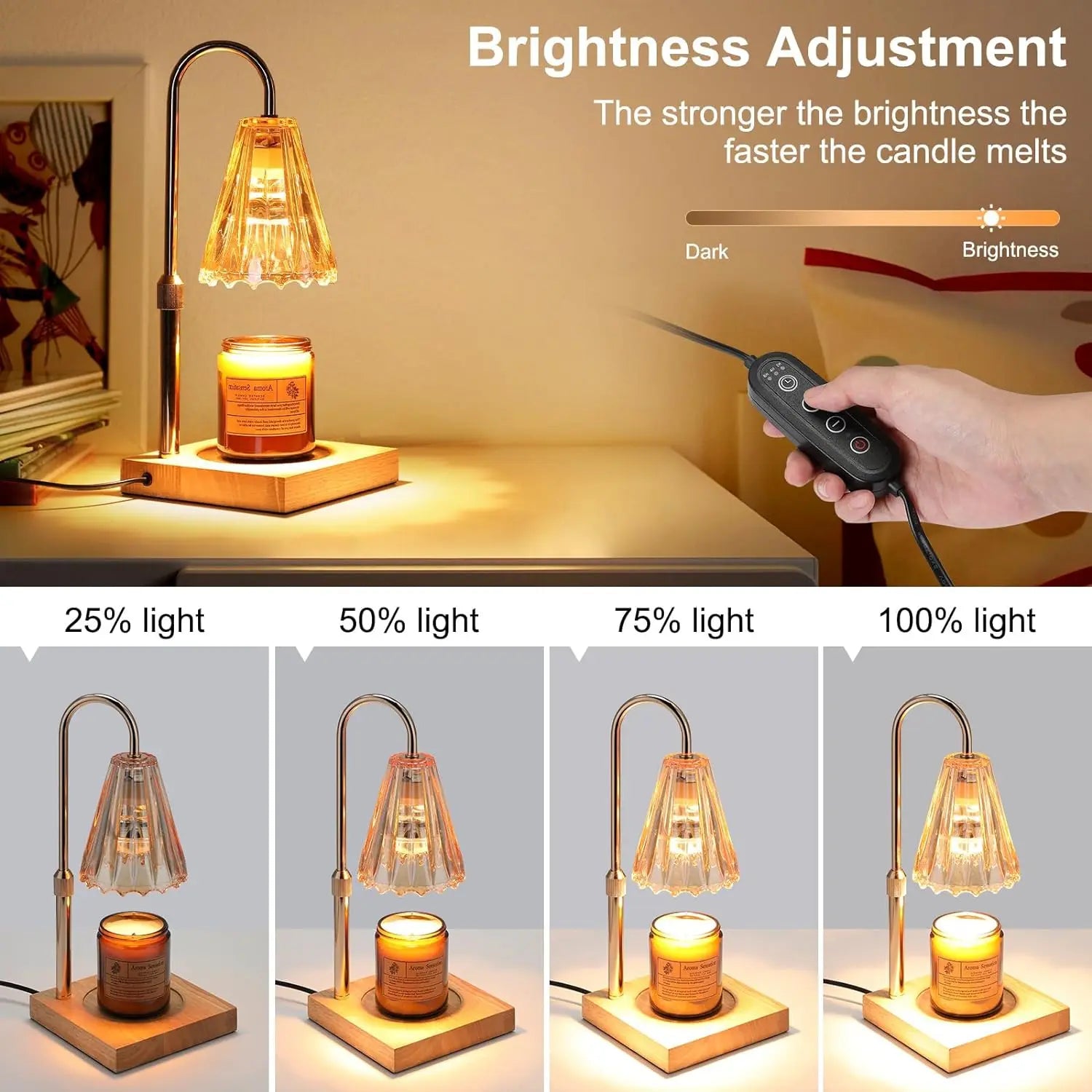 Lightess candle warmer lamp electric with timer & dimmer height adjustable 2 bulbs - united states