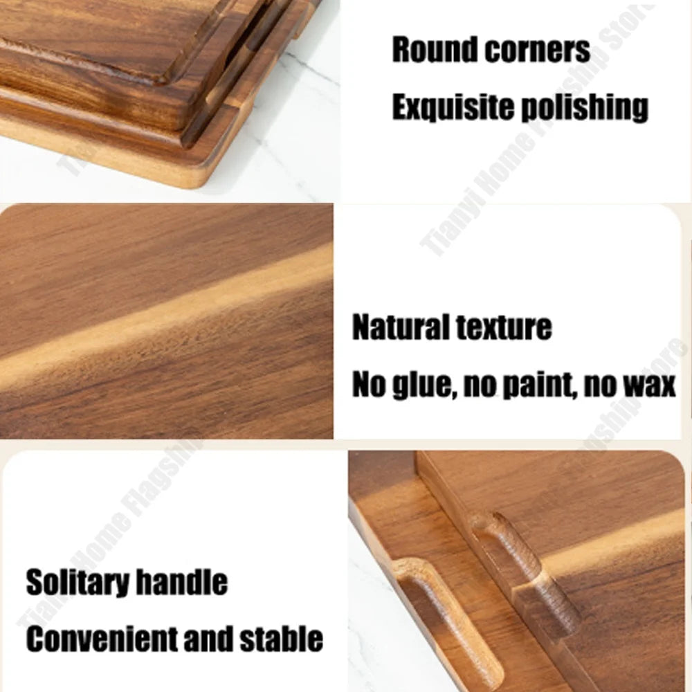 Acacia wood cutting board thickened chopping home large size for meat vegetables fruit and cheese kitchen tools