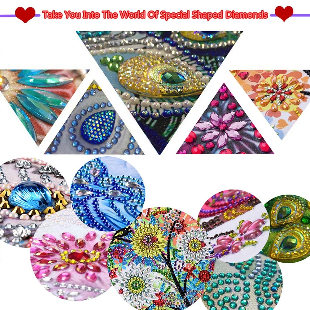 Wooden special shape dog diamond art hanging hooks craft wall rhinestone painting coat hook diy crafts decor - united