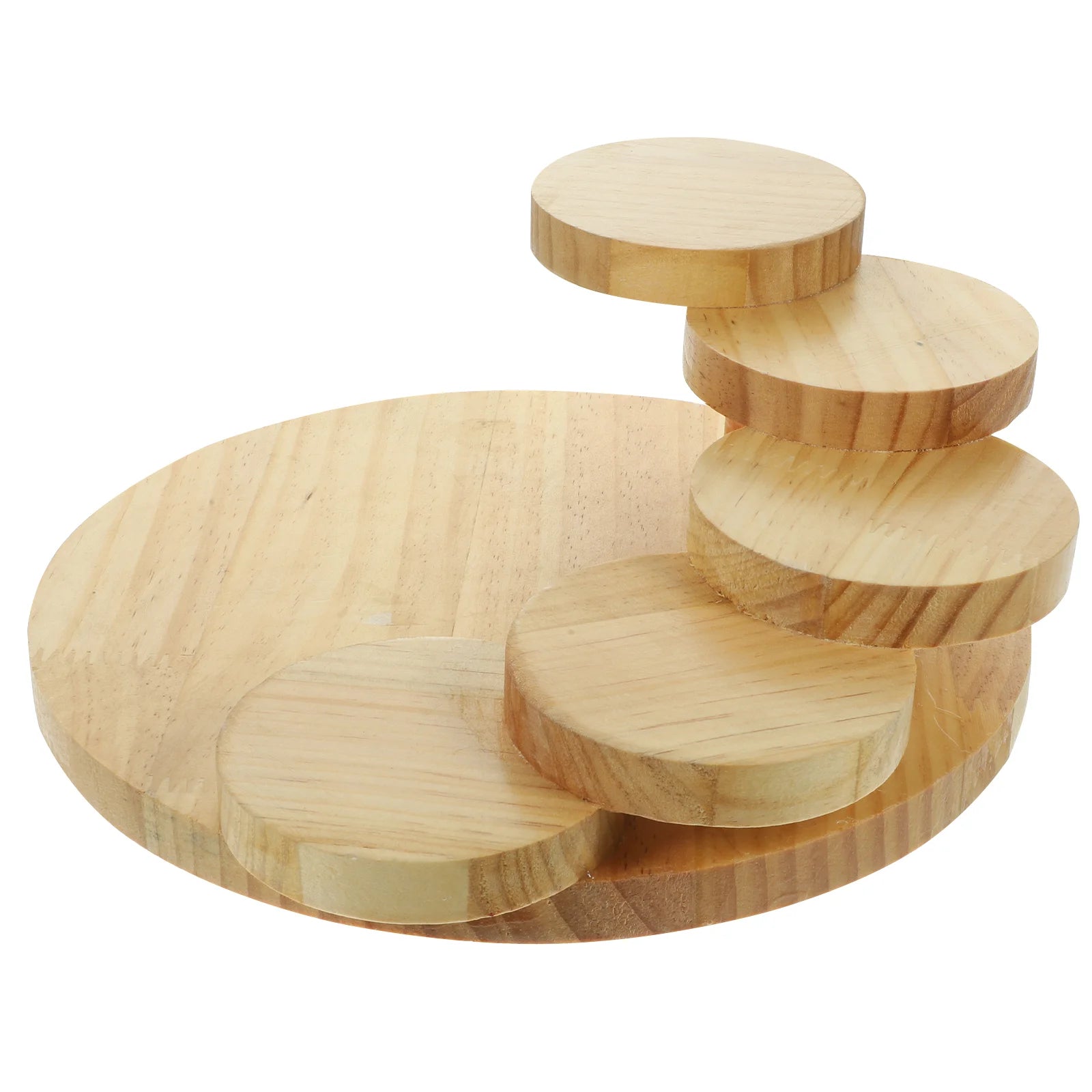 Large capacity wooden sushi tray rotating step stair japanese restaurant bowls plates trays sashimi platter home decor