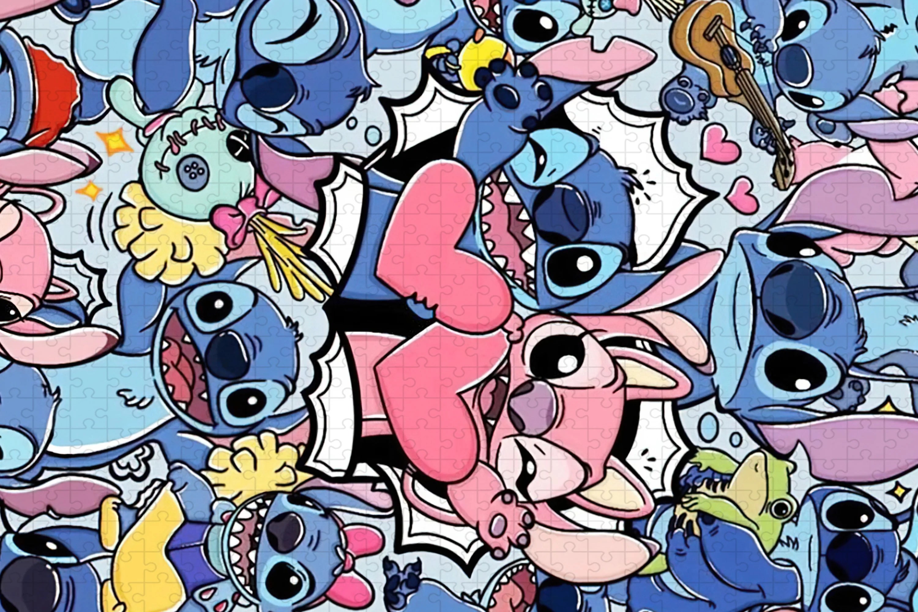 Disney stitch puzzle 108/200/300/500/1000 pieces game jigsaw toys gifts wooden high-quality floor puzzle - 500pieces-03