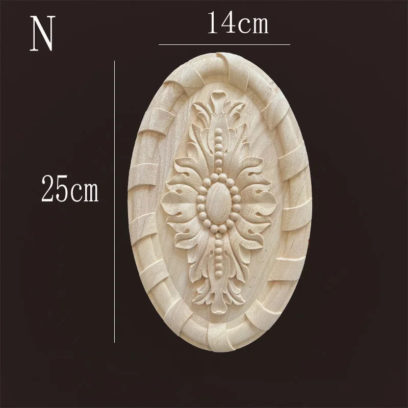 Vintage style rubber wood applique for living room cabinet easy-install onlays diy renovation upgrade furniture