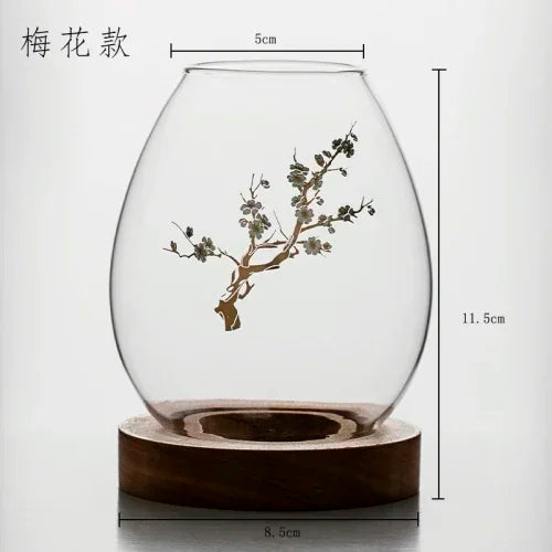 Transparent glass candlestick chinese decoration romantic candlelight dinner zen retro home windproof candle cover - 2