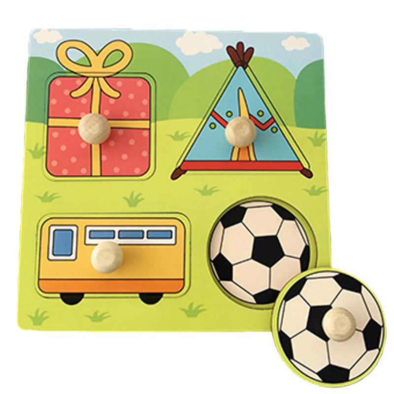 Educational wooden toys geometric shapes montessori puzzle color sorting math bricks baby preschool learning games