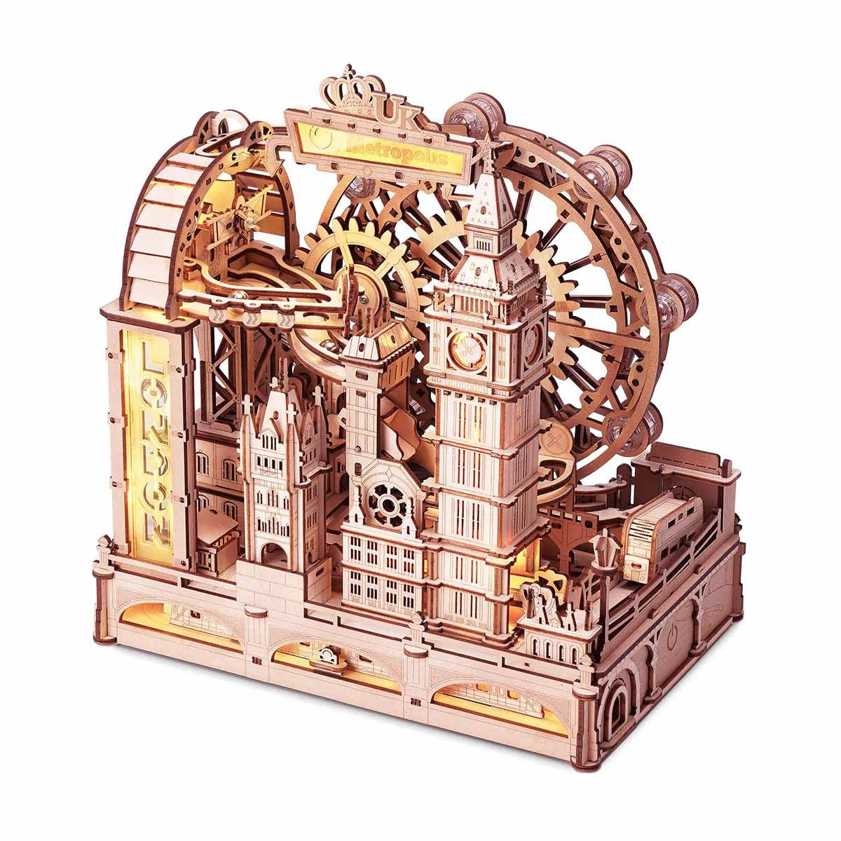 Rokr marble travel london run 3d wooden puzzle interactive gift for kid adult challenging craft handicraft enthusiast