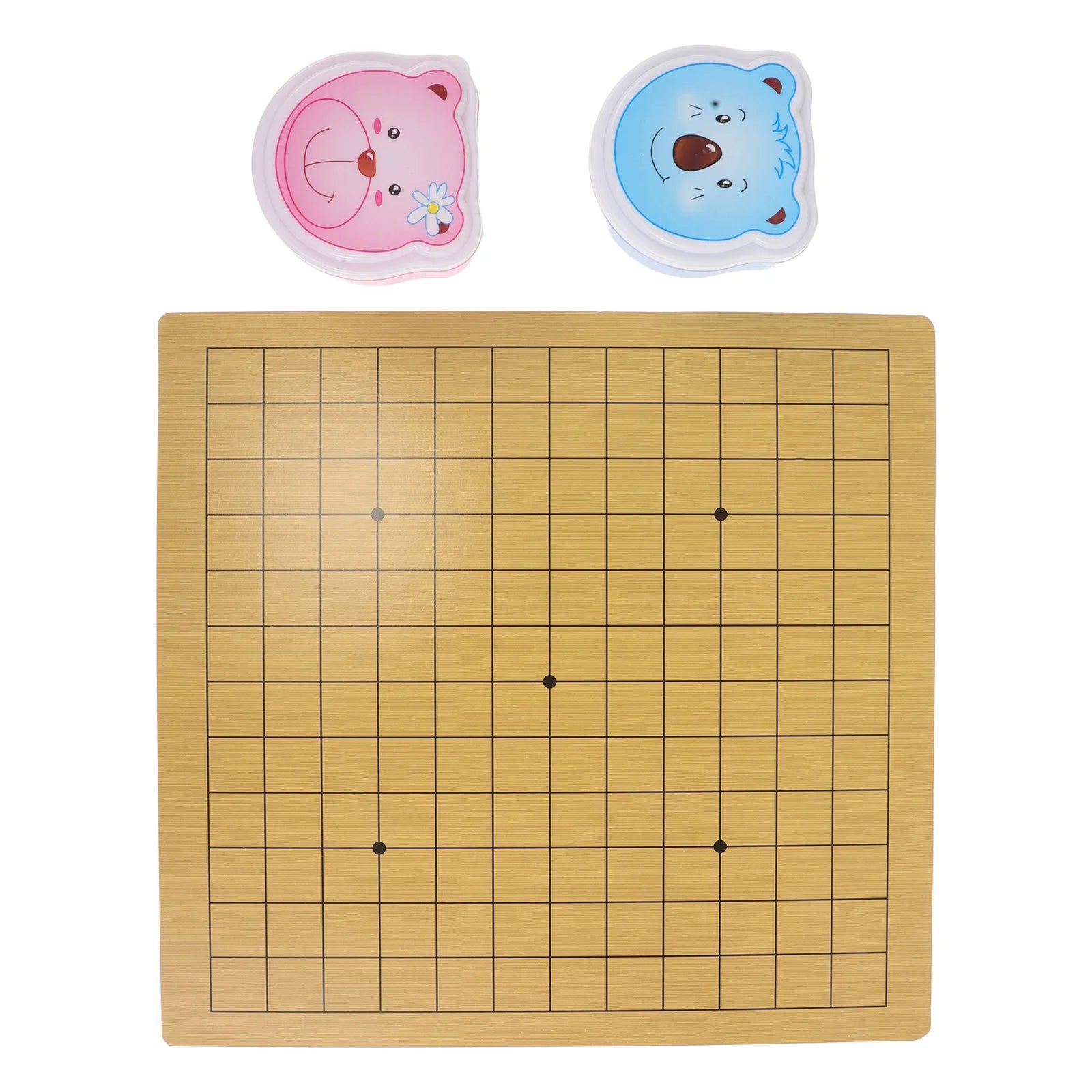 ’s go game set double-sided board 9x9 13x13 cute bear cartoon design lightweight portable travel strategy