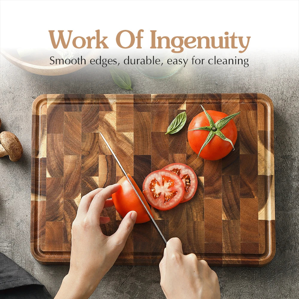 Xinzuo acacia wood cutting board cut bread fruit meat quality kitchen wooden chopping blocks non-slip tools