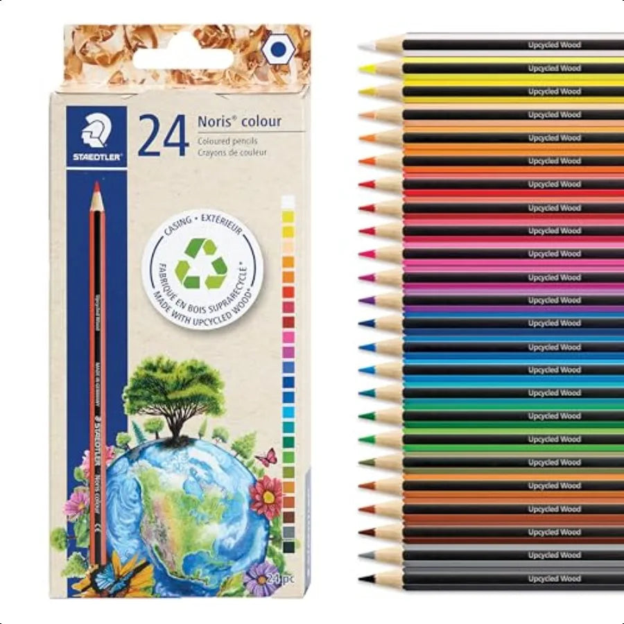 Colored pencils set 24pack for school plies breakresistant lead sustainably made vibrant colors artists students