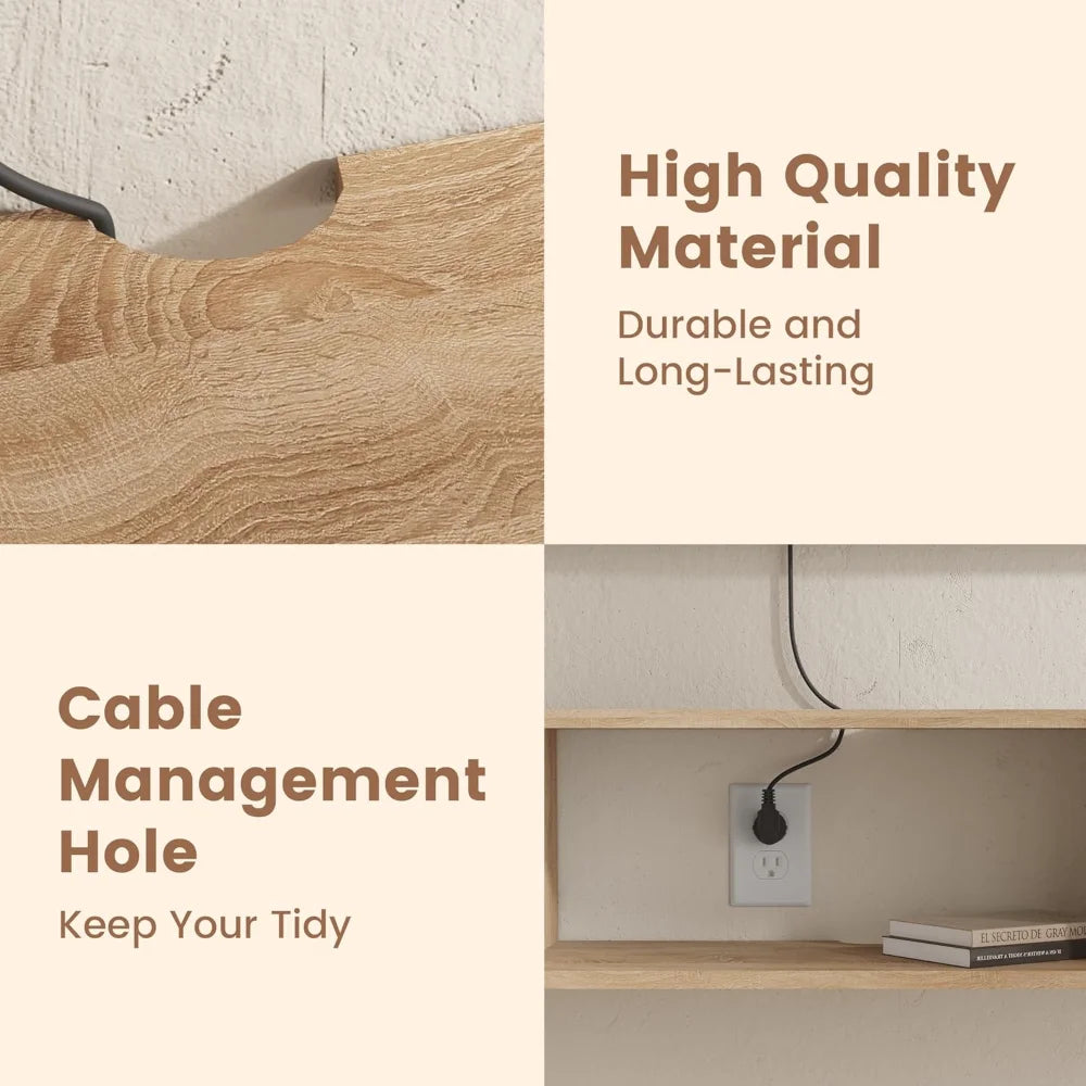 Modern rattan floating tv stand rectangular wall. -mounted with doors entertainment center storage 57 inch