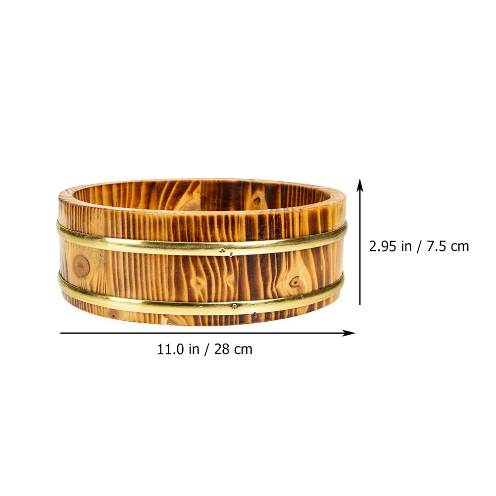 Rice sushi wooden bowl bucket tub oke hangiri mixing wood box japanese steamer barrel serving food container round tray