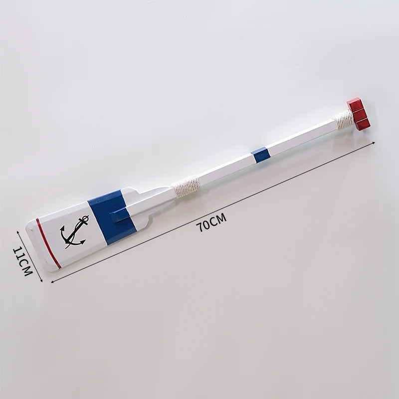 Mediterranean sle decorative boat paddle wall hanging bar vintage wood oar piece window display decor kitchen elf