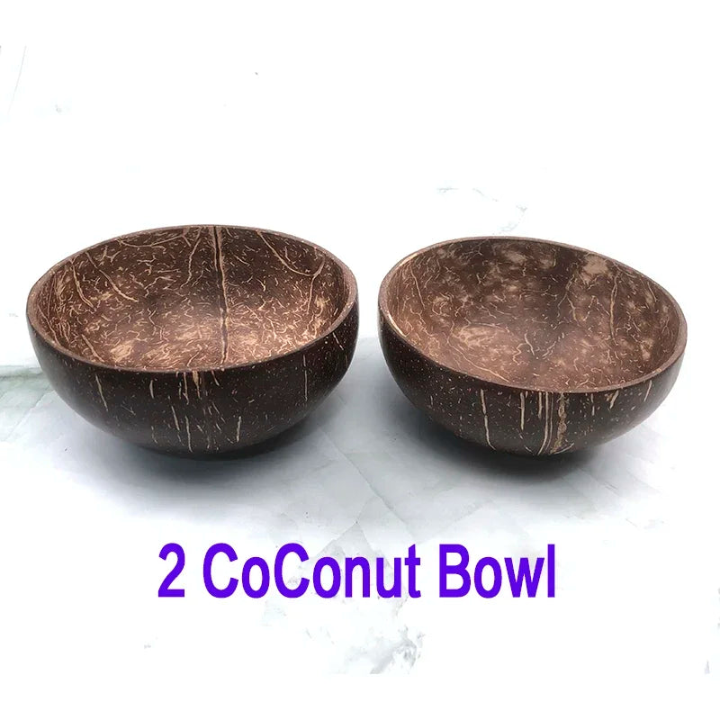 Pure natural coconut wooden bowl spoon kitchenware exquisite craftsmanship rice dessert salad noodle mousse pasta - 2