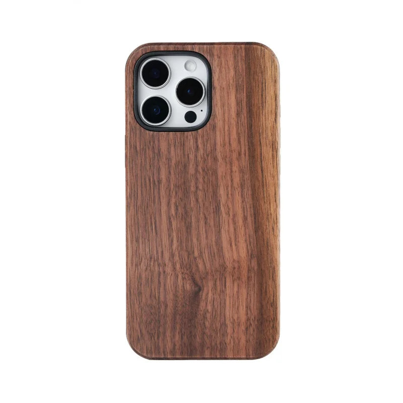 Bamboo wood shockproof protective case for iphone 16 15 14 13 12 11 pro max mobile phone