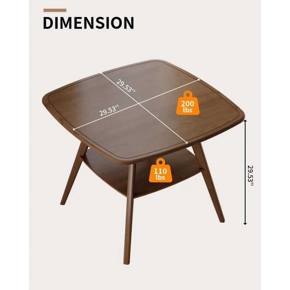 Compact solid wood dining table for 2-4 29.5’’ long with veneer top and frame - united states / b