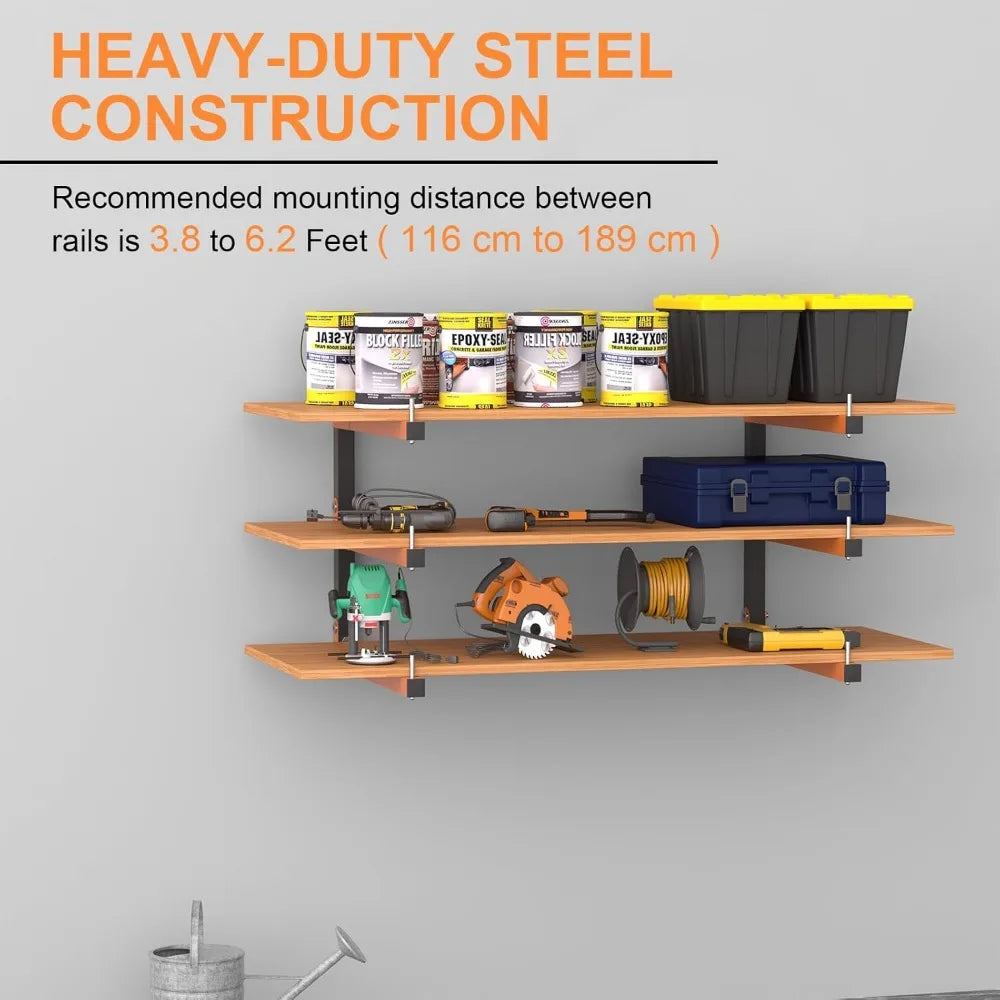 Lumber rack wall mount storage heavy duty wood racks with 9-level system 1080 lb substantial garage - united states