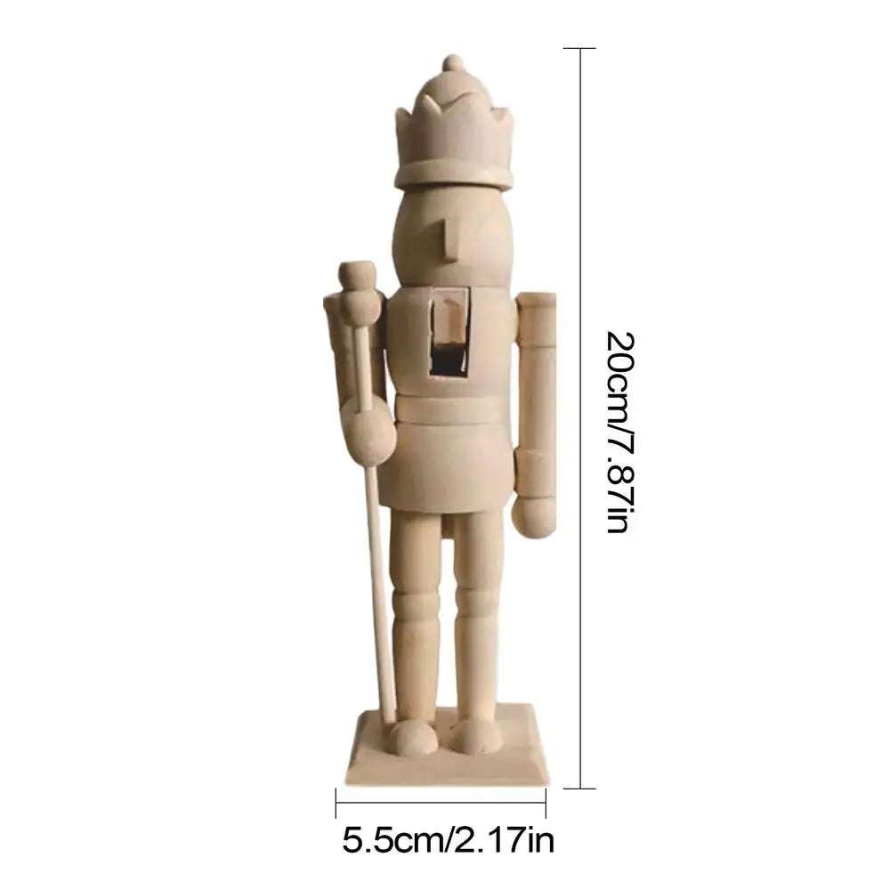Wooden nutcracker unpainted paint your own figures wood unfinished with kit for kids adults all ages - 03 / china