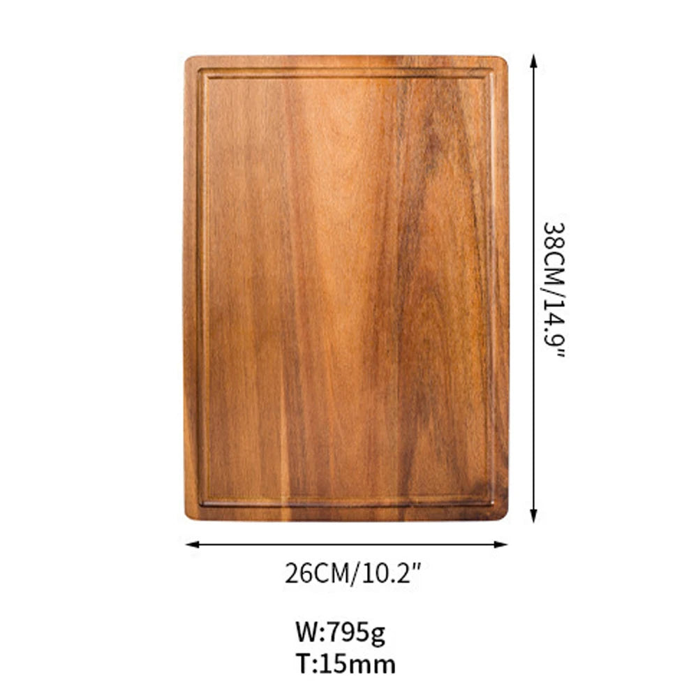 Acacia wood cutting board thickened chopping home large size for meat vegetables fruit and cheese kitchen tools - l