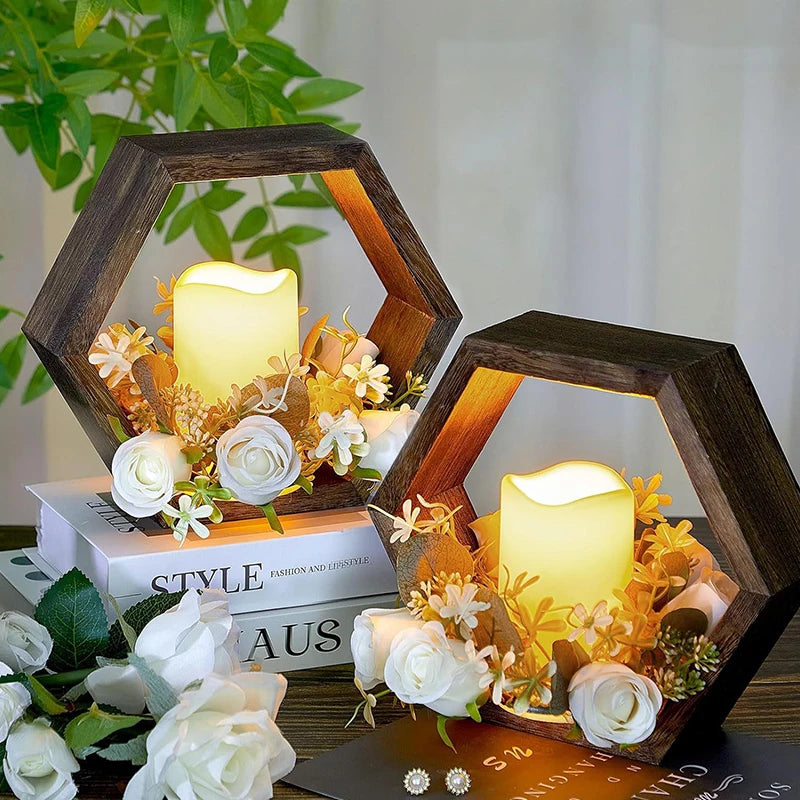 wooden-hexagon-frame-candle-holder-wedding-table-centerpieces-countryside-style-handmade-garland-candlestick-tung-wood-ornaments-1