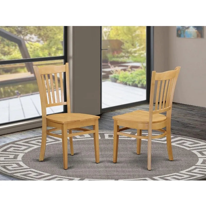 Furniture grc-oak-w groton kitchen dining chairs - slat back wooden seat set of 2 oak - united states