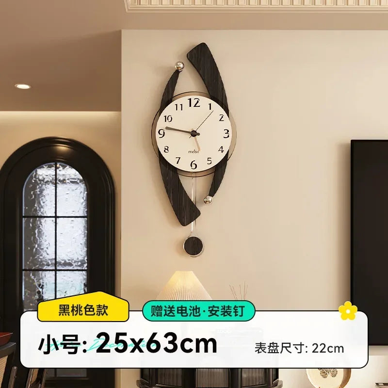 Wooden decoration wall clocks art mural elegant bedroom silent retro minimalist design home decor reloj pared llwc