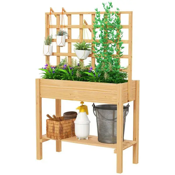 outsunny-wooden-raised-garden-bed-with-trellis-outdoor-planter-box-with-storage-shelf-for-vegetables-flowers-herbs-1