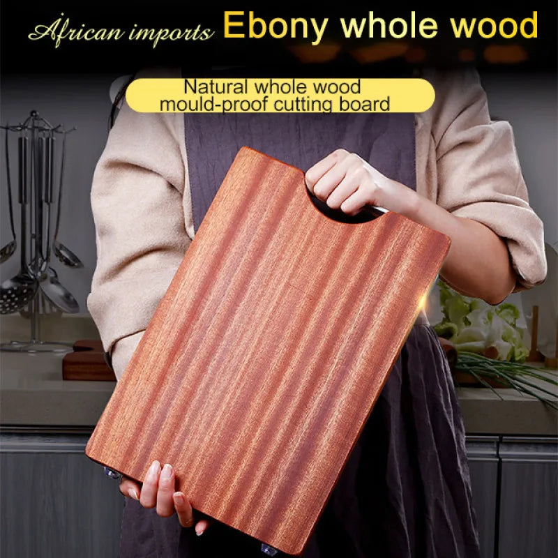 Household wholewood kitchen cutting board does not crack and antibacterial mildew-proof log paint-free ebony chopping
