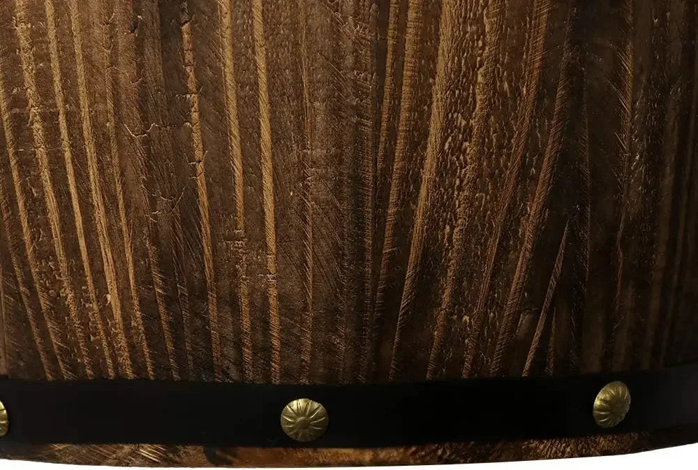 Newrays antique 2 pack wood wine barrel wall sconce lighting fixture up and down indoor lamps for bar area steampunk