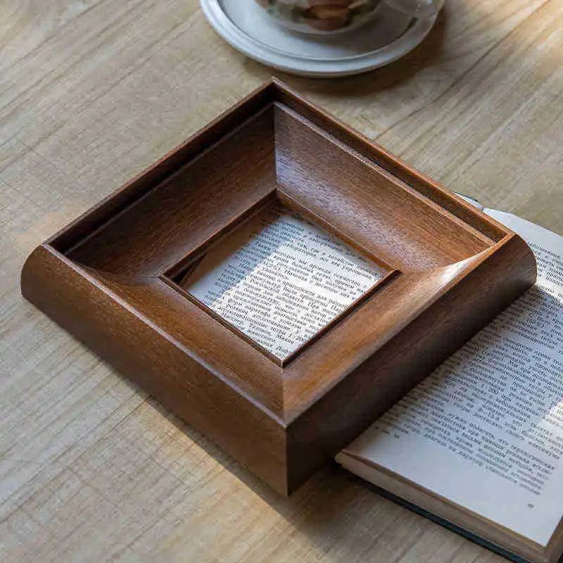 Classic solid wood walnut picture frame vintage european style wall hanging photo for oil paintings and artwork home