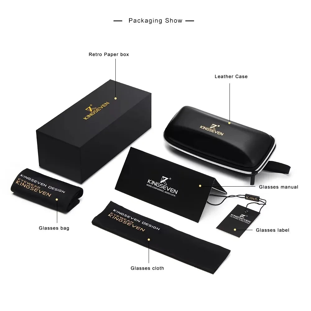 Kingseven black walnut wood sunglasses man polarized high quality rectangle glasses woman uv400 eyewear accessory