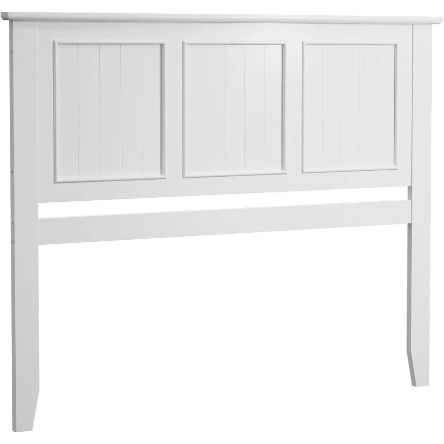 Antique style wood headboard queen size modern with vintage frame bedroom furniture white - united states