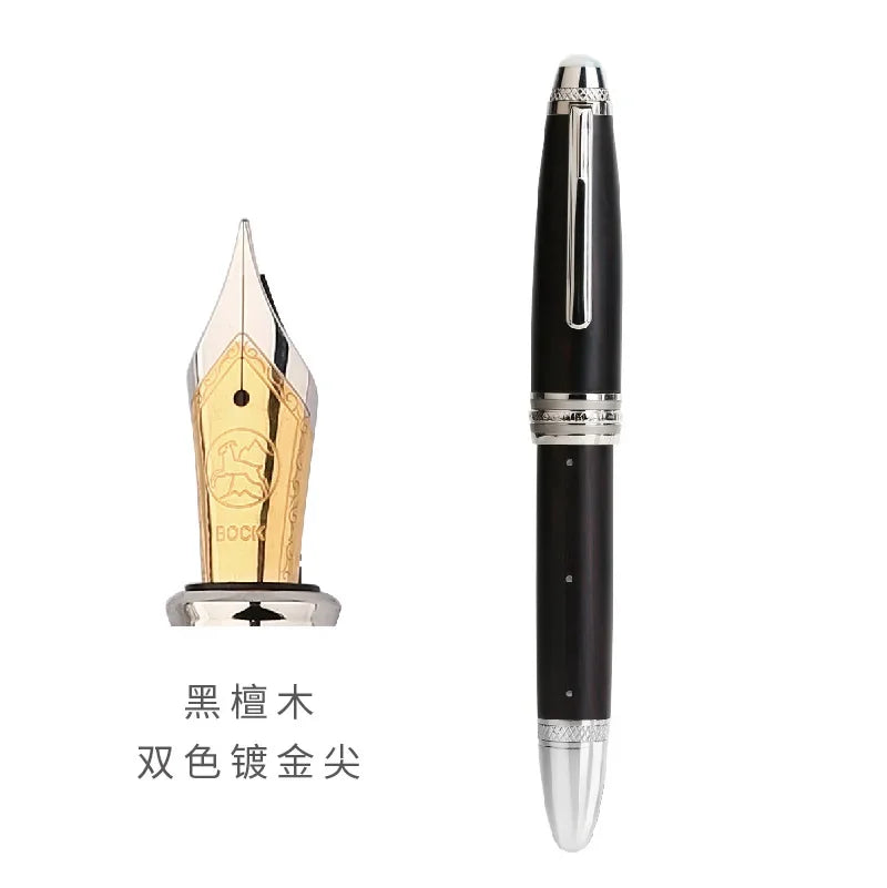 Handmade majohn m1000 wood fountain pen bock nib rivet pearl top office school supplies stationery writing