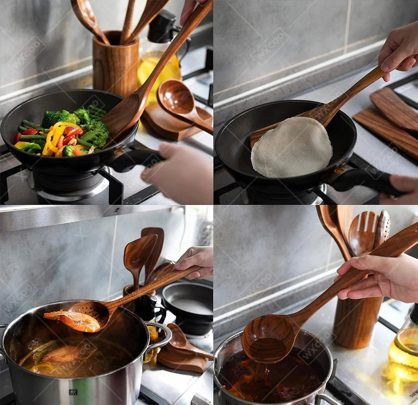 Wxcoo wood salt and pepper grinder cooking spice shakers mills grinding bottle with base kitchen accessories