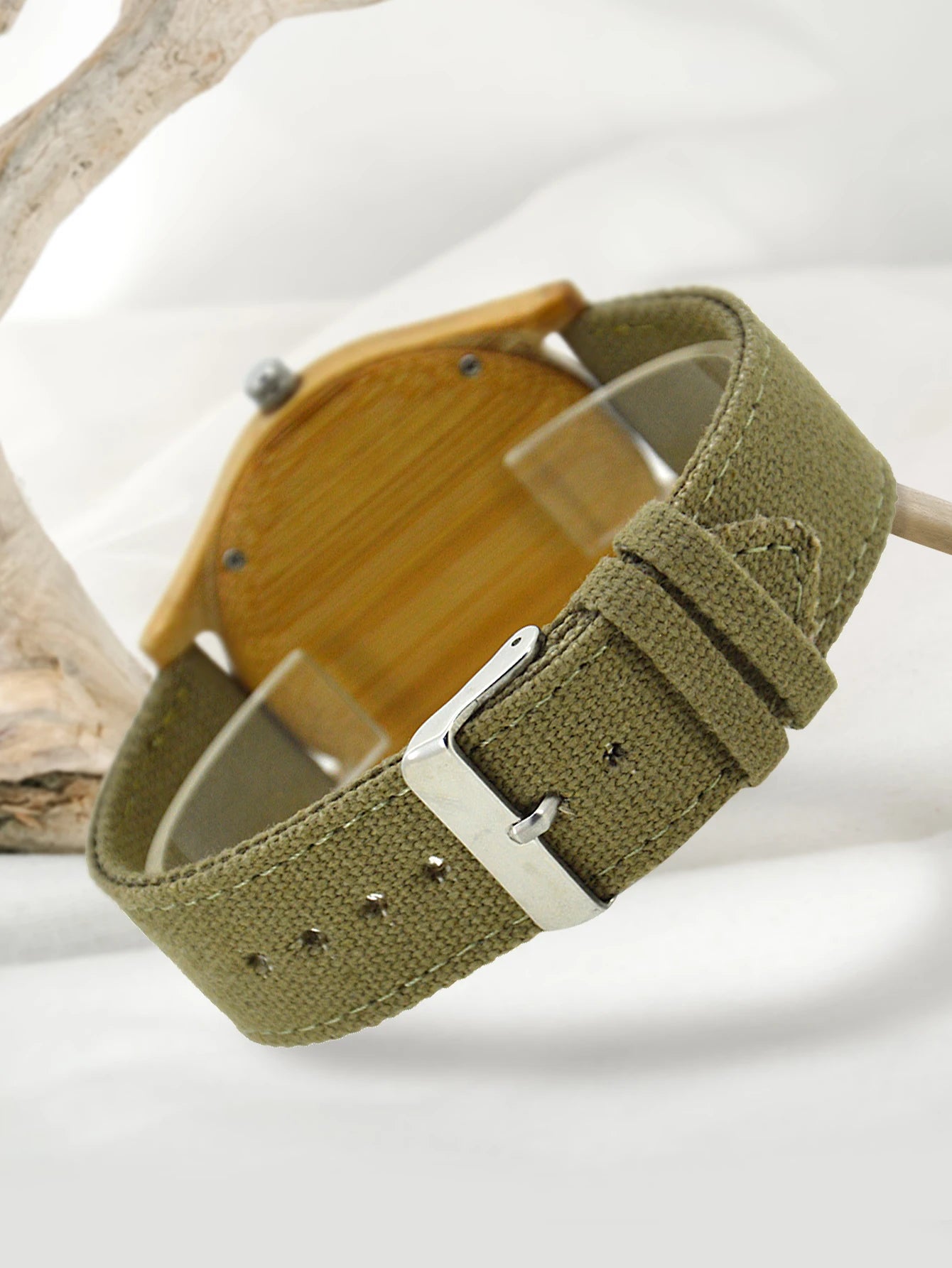 Unisex wooden watch - altenberg model handmade from 100% natural bamboo with quartz movement - lightweight analog