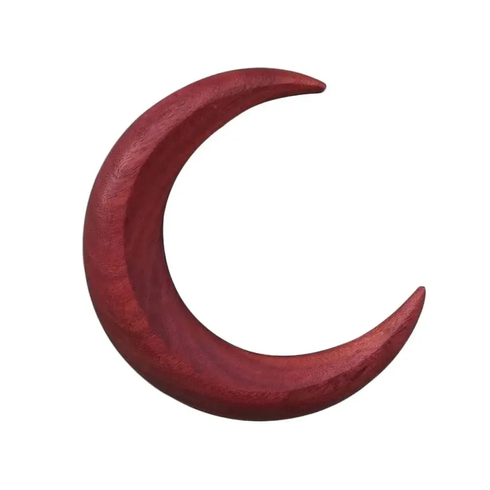Simple wood moon hair sticks hand carved wooden crescent forks for women long hairpin comb styling fashion accessories