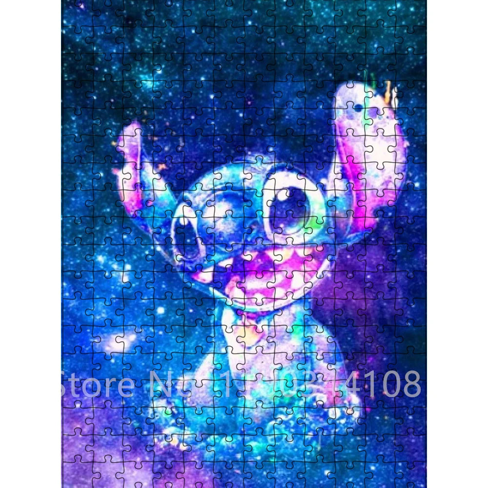 300/500/1000 pieces puzzle disney stitch cartoon jigsaw for adults kids educational toys diy gift decompressing game